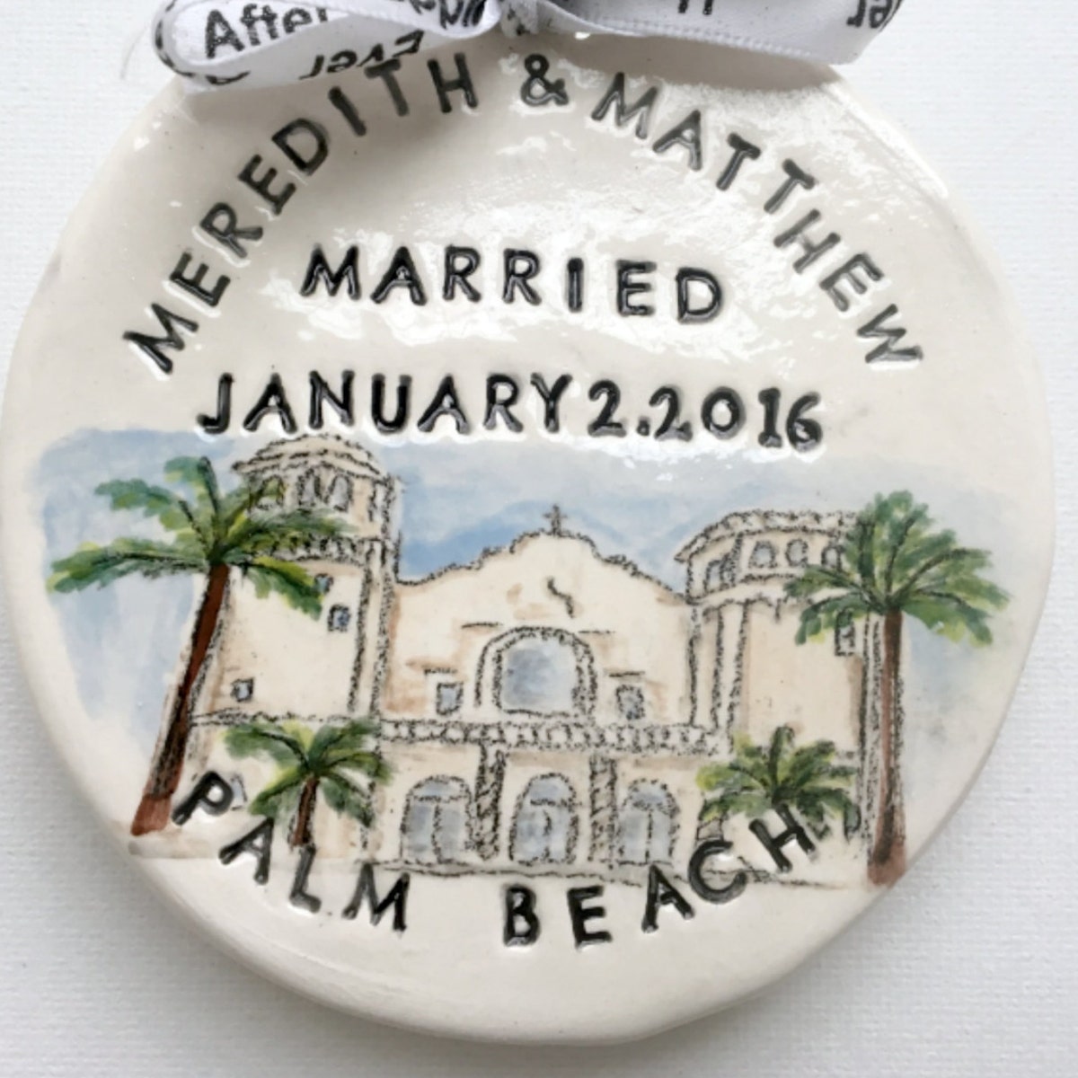 Custom Personalized Wedding Gift Married Ornament