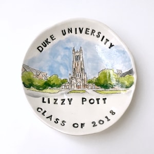 College graduation gift for her keepsake ring holder university ring dish handmade by Cathie Carlson image 1