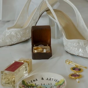 Engagement gift for couple custom ring dish ring holder unique personalized handmade Cathie Carlson afbeelding 3