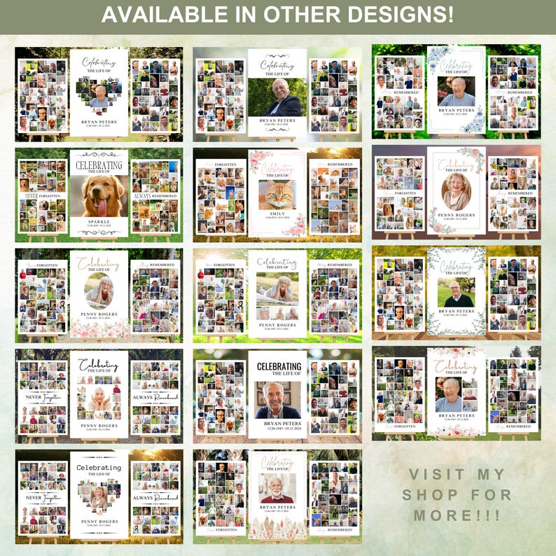 Editable Canva Template of Funeral Program