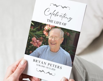 Simple Funeral Program – Customizable Memorial Service Design