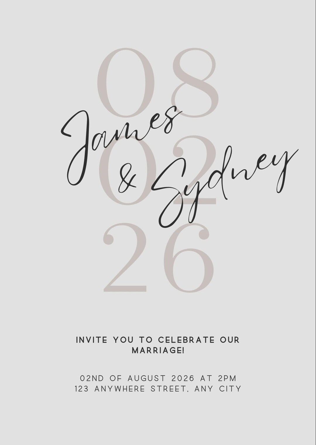 Aesthetic Wedding Invitation - Etsy