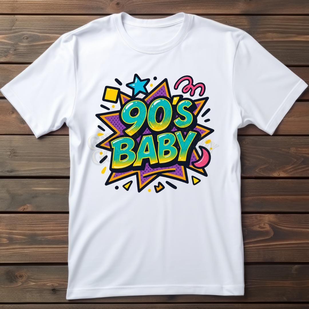 90s Baby PNG | Retro Pop Art  Design | Graffiti 90s Digital Download | Transparent Background |