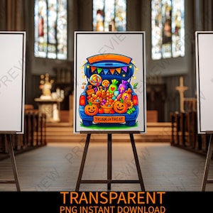 Trunk or Treat PNG | Halloween Car Trunk Full of Candy | Trick or Treat Digital Download | Sublimation File | Fall Festival Shirt Design