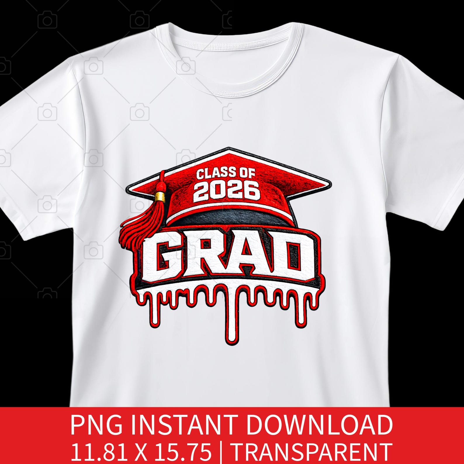 Class of 2026 Grad PNG | Senior 2026 Drip Design | Graduation Cap Drip ...