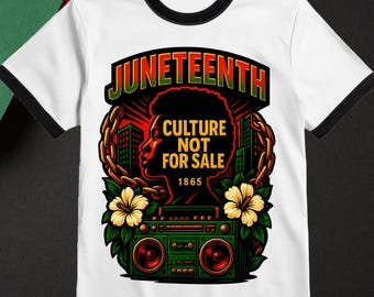 Juneteenth Culture Not For Sale PNG | Afro Graffiti Boombox Art | Black History -