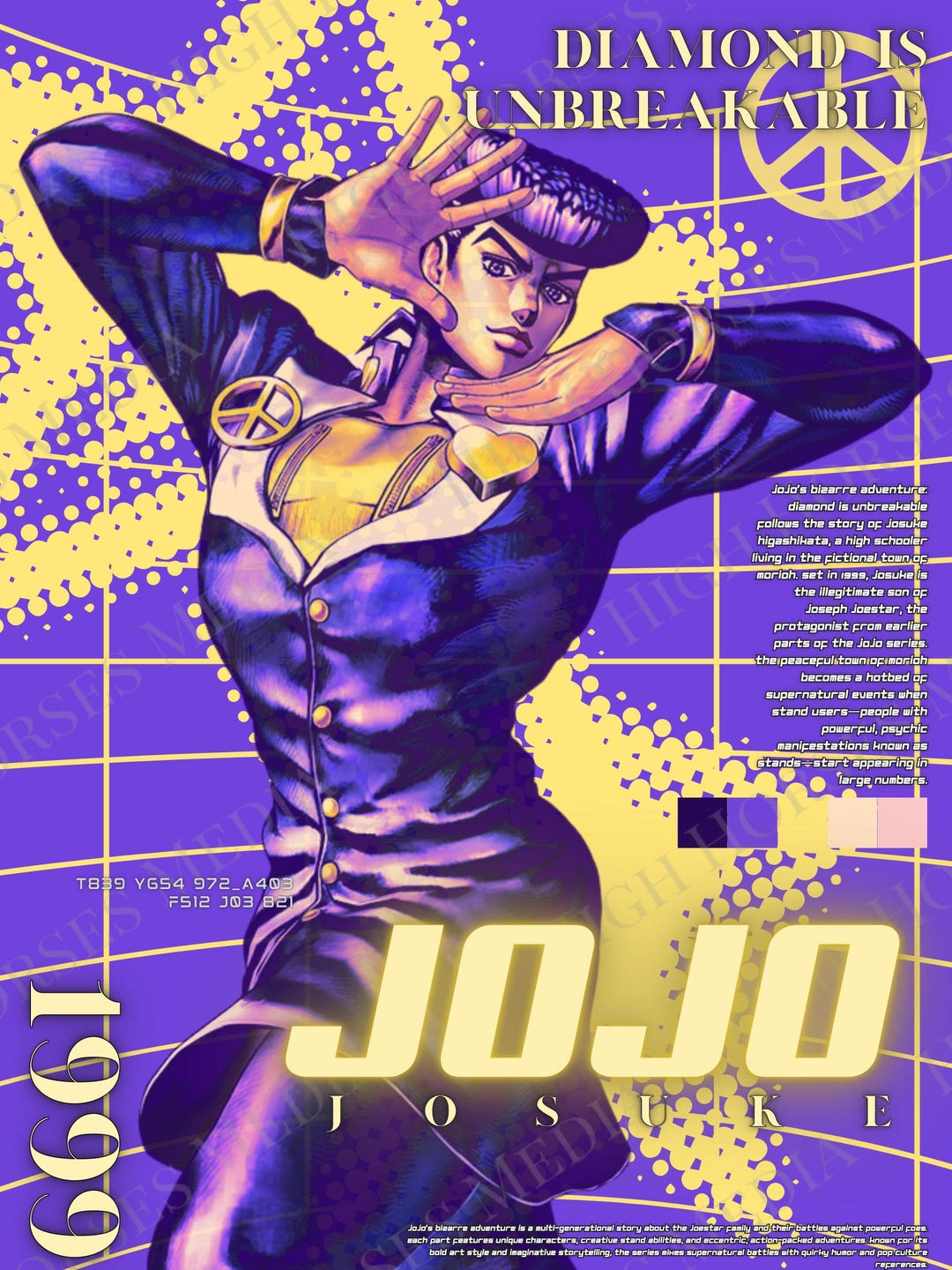 Josuke Higashikata Poster – Diamond is Unbreakable Jojo Art Print