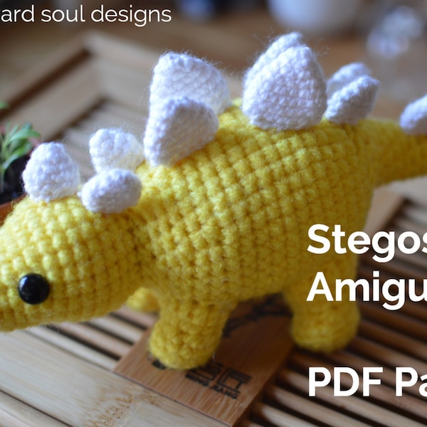 Stegosaurus Amigurumi Crochet Dinosaur PDF Pattern