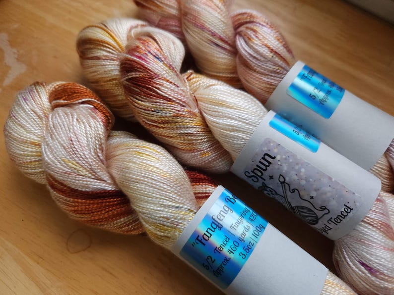 Tencel Plant Based Vegan Hand Dyed Yarn 5/2 or 10/2 - 100g 3.5oz Skein / Colorway: Fangfeng Bei 画像 3