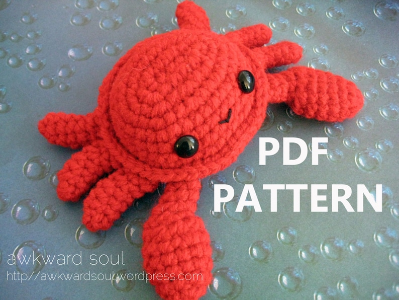 Crab Amigurumi Crochet Pattern PDF image 1