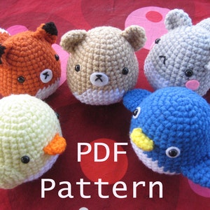 Amigurumi Crochet Critter Pattern - Squirrel, Fox, Penguin, Chick, Fox and more