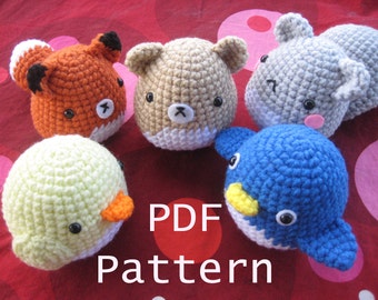 Amigurumi Crochet Critter Pattern - Squirrel, Fox, Penguin, Chick, Fox and more
