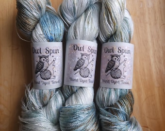 Tencel Plant Based Vegan Hand Dyed Yarn  5/2 Light Fingering Weight / 100g 3.5oz Skein / Colorway: Ruyao Teapot
