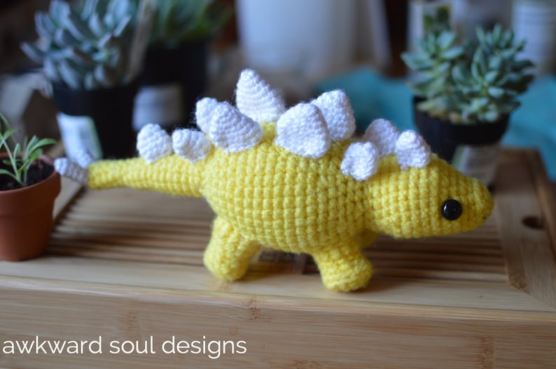 Triceratops Stegosaurus Dinosaurio Amigurumi Patrón de ganchillo Paquete de paquetes PDF imagen 5