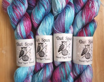 Tencel Plant Based Vegan Hand Dyed Yarn 5/2 or 10/2 - 100g 3.5oz Skein / Colorway: Fox Spirit