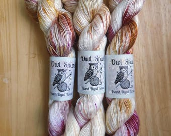 Tencel Plant Based Vegan Hand Dyed Yarn 5/2 or 10/2 - 100g 3.5oz Skein / Colorway: Fangfeng Bei