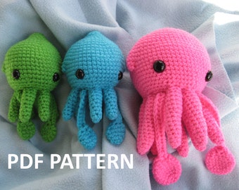Squid Squidling Amigurumi Crochet Pattern
