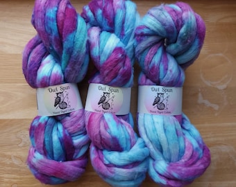 Hand Dyed COTTON Sliver Roving Easy to Spin Cotton /  Colorway - Fox Spirit