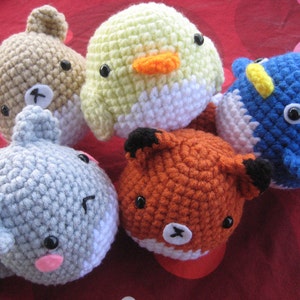 Amigurumi Crochet Critter Pattern Squirrel, Fox, Penguin, Chick, Fox and more image 4