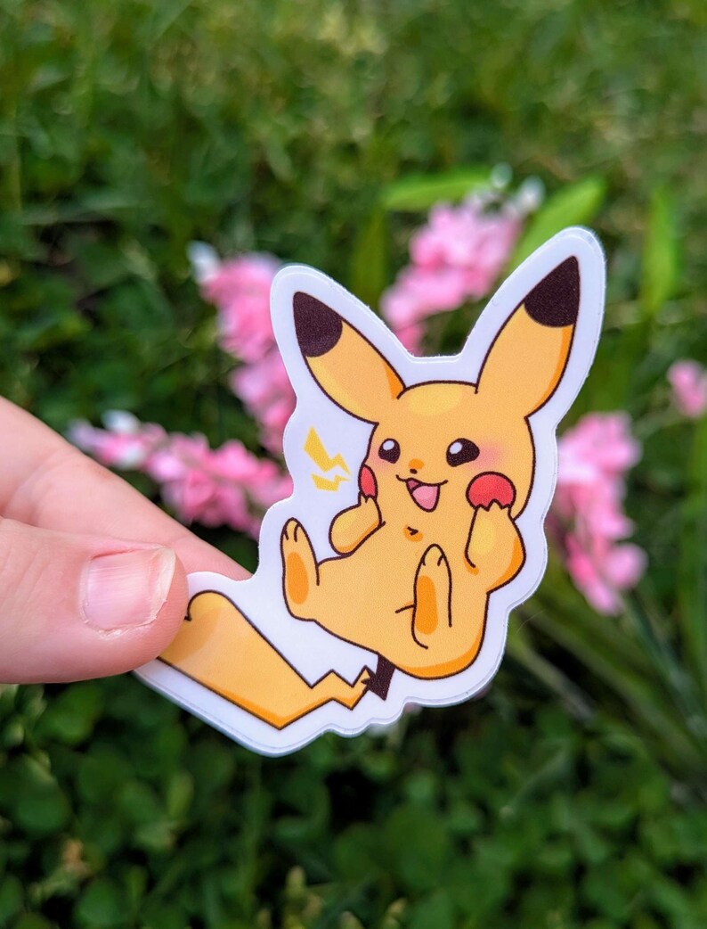 Pikachu Sticker Designs Pikachu Vinyl Sticker - Etsy