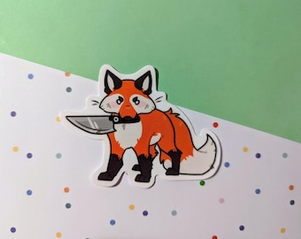 Fox Knife Vinyl Sticker
