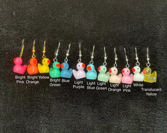 Mini pendientes de pato