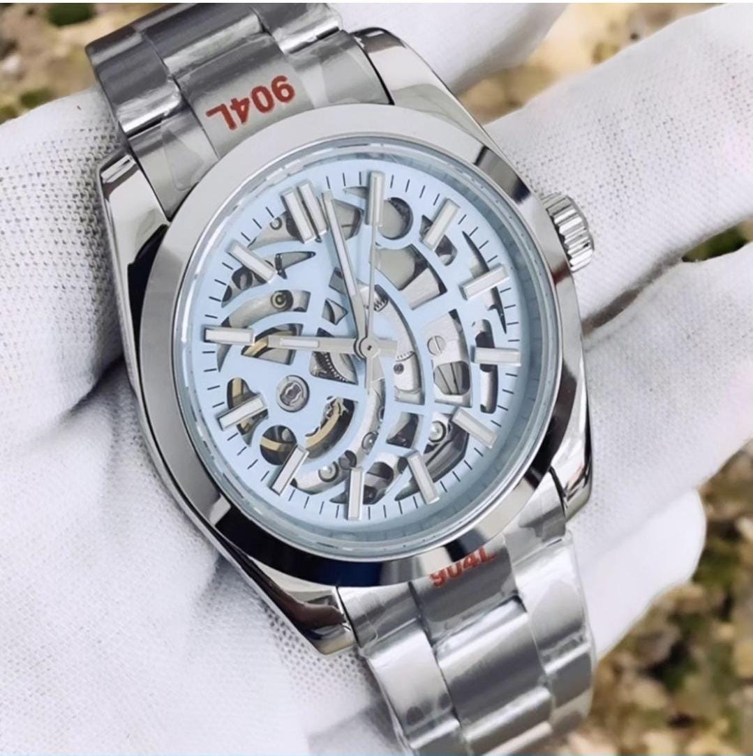 Custom Modded Automatic Nh70 Movement Skeleton Watch Men's