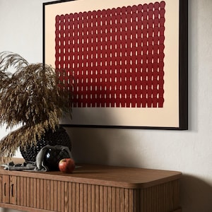 Red textured abstract painting on canvas |  Modern wall decor| Handmade original | Framed or Unframed | Large or Small Sizes