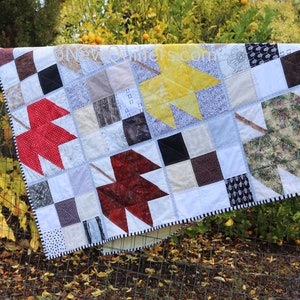 Maple Leaf Nine Patch Quilt-as-You-Go Pattern PDF Download image 3