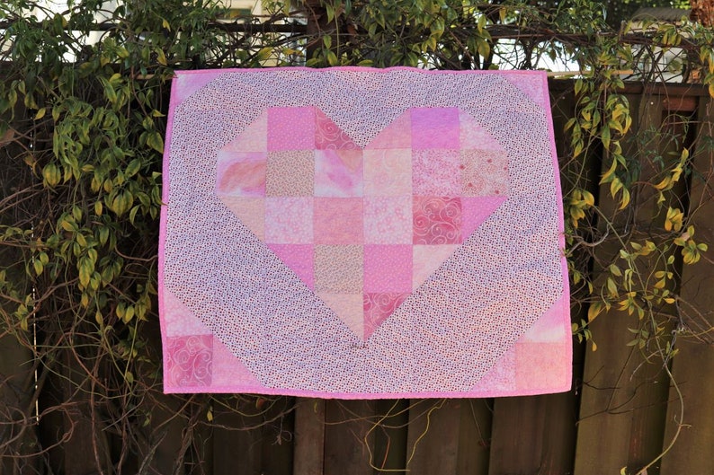 Scrappy Heart Valentine's Quilted Wall Hanging Pattern Etsy
