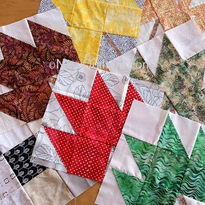 Maple Leaf Nine Patch Quilt-as-You-Go Pattern PDF Download image 4