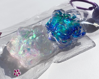 Glitter Star Taba Squishy: Handmade Fidget Toy, Hand-Exercise Stress Relief Gift, Kids, Food-Grade Silicone