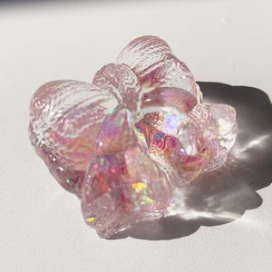 キーホルダー クリスタル グリッター ボウ タバ スクイーズ: 手作り、食品グレードのシリコン、おもちゃ、ギフト、子供、誕生日、GF