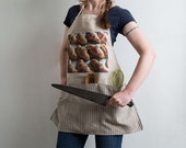 Linen Apron, Full Apron, Food Photography, Croissant, Chef Accessory, Kitchen, Cooking, Rustic Farmhouse, French Country, Beige, Foodie