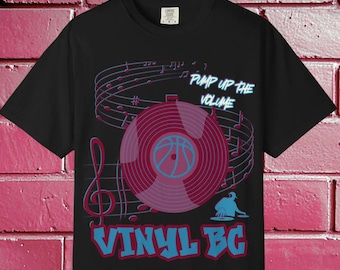 Vinyl Ball Club Music Note T-shirt, Unisex Tee, Basketball Fan Shirt, Team Colors