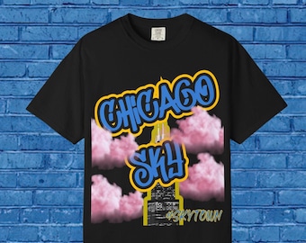 Chicago Sky Pink Clouds T-shirt | WNBA Team Colors