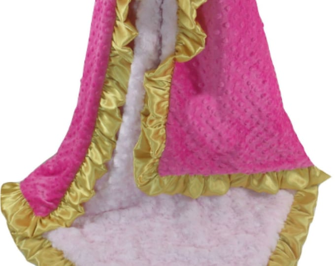 Bright Lime also for toddler or teens Purple and Hot Pink Baby Girl Blanket
