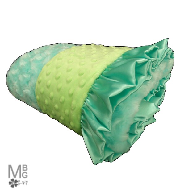 green swaddle blanket