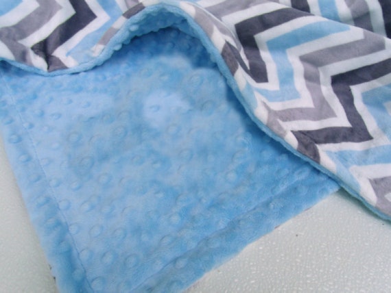 blue minky blanket