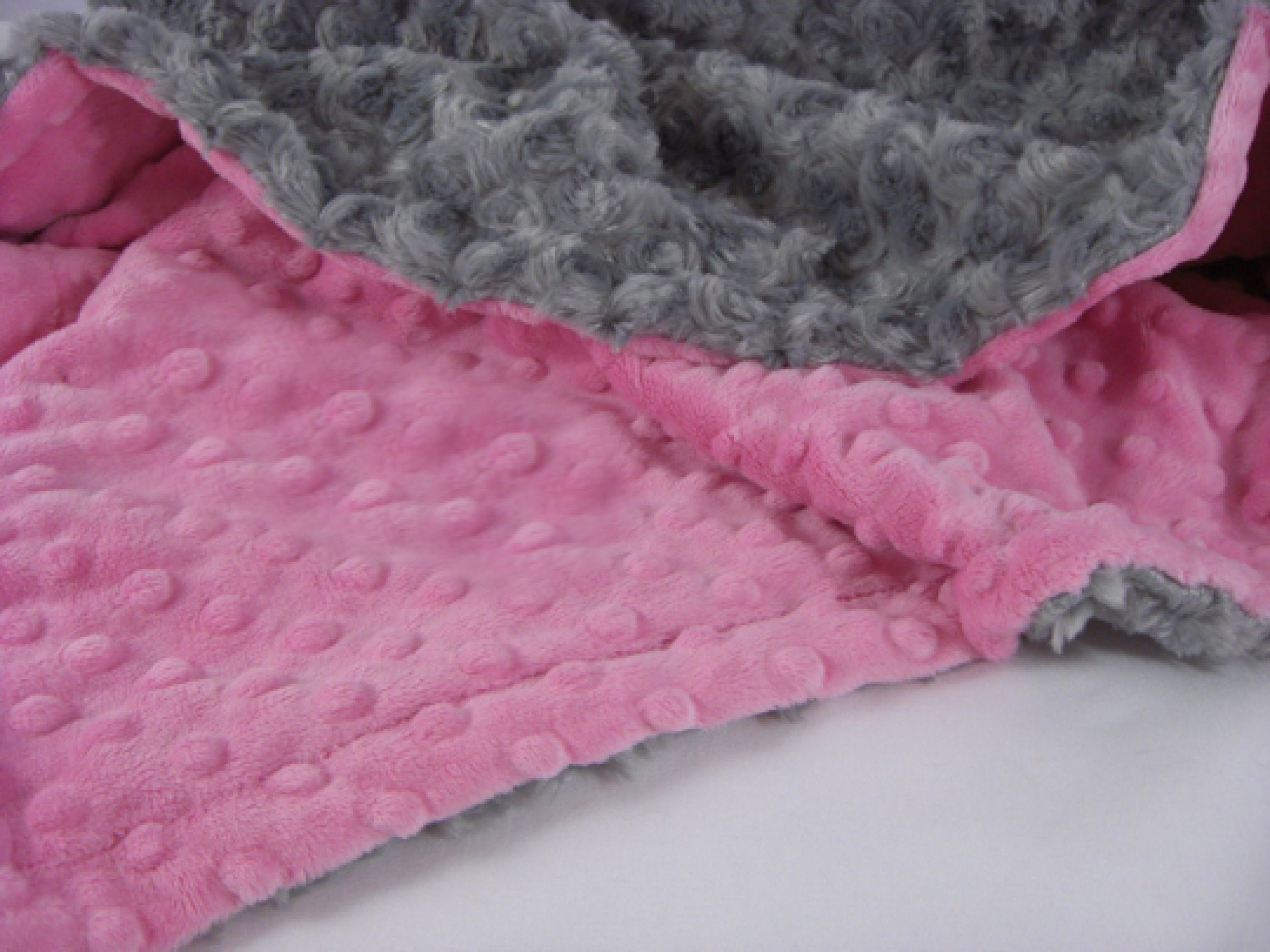 Hot Pink and Charcoal Gray Rose Swirl Minky Baby Blanket Etsy