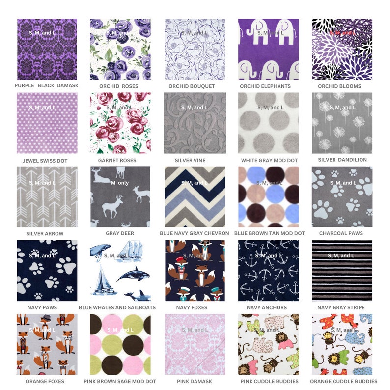 a bunch of different patterns and colors of fabric