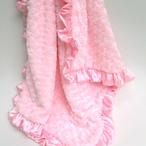 Personalized Pink Baby Blanket or Choose Your Fabric, Baby Girl Blanket,