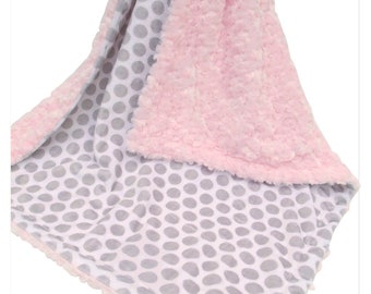 Pink Gray Blanket - Etsy