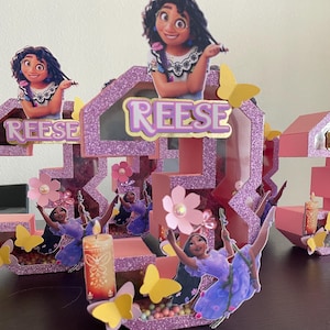 Encanto Birthday Centerpiece: Shaker 3D Letter, Custom Colors