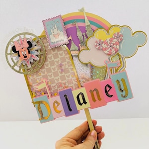 Minnie Mouse Cake Topper: 3D Shaker, Birthday Party Centerpiece