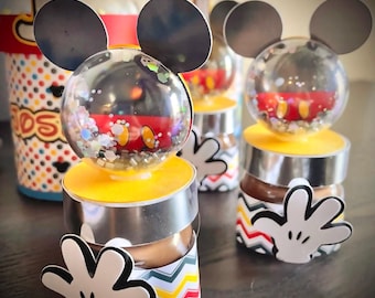 Mini tarro de Nutella personalizado de Mickey Mouse: Recuerdos para fiestas