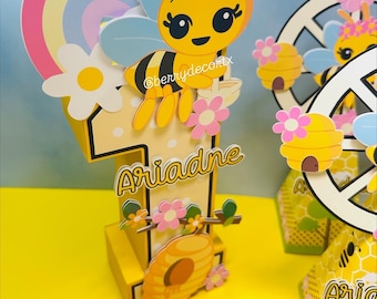 Abejita chiquitita Little Bee 3D Letter or Number Personalized Centerpiece
