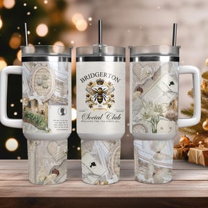 Spill the tea 40 oz tumbler gift/Lady whistledown&#39;s gift/Bridgerton Tumbler/Bridgerton gift for her/Spill the Tea tumbler