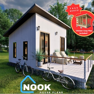 Planos de cabañas modernas de 4,2 x 6 metros (descarga digital)