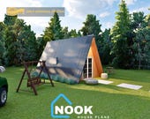 DIY Solar Cabin Plan: Tiny A-Frame House Blueprint (Digital Download)